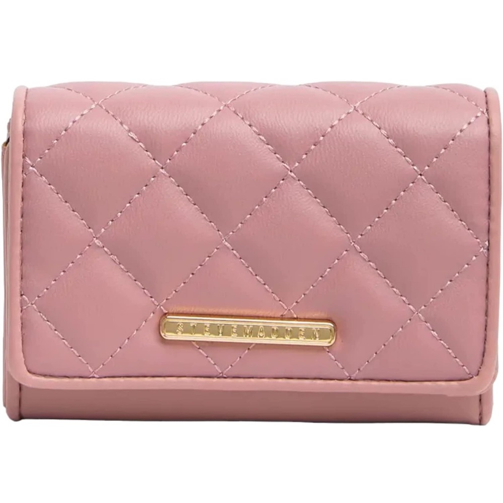 Steve Madden Brett Compact Quilted Wallet in Italian Clay NWT OS